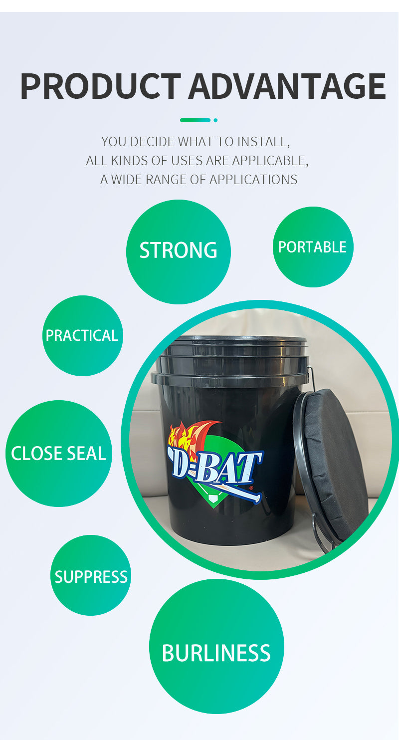 Baseball bucket with soft cushion