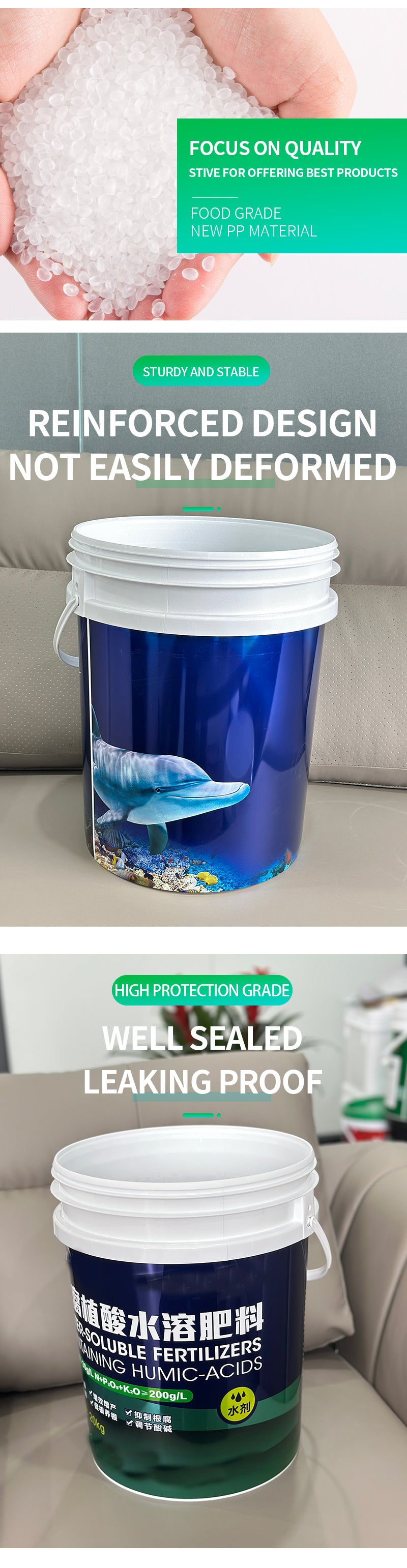 Custom Fertilizer Plastic Bucket