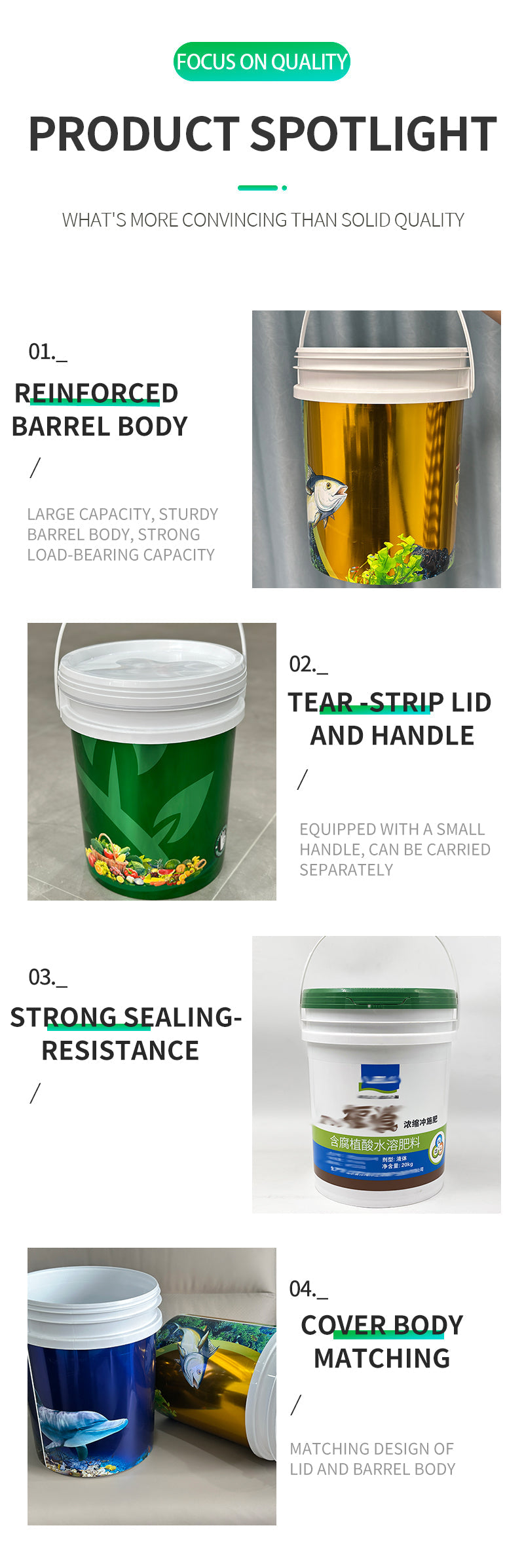 3gallon 5gallon 10L 18L 20L 28LFertilizer Plastic Bucket Package Jiangsu Pojing Plastid Technology Co. Ltd.