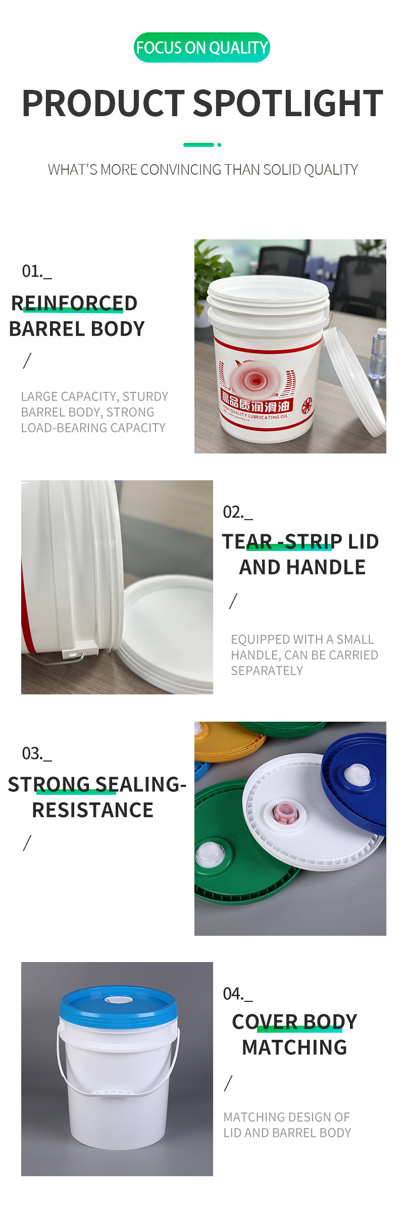Custom Lubricating Oil Plastic Bucket – Durable, Leak-Proof & Ideal for Industrial Use Jiangsu Pojing Plastid Technology Co. Ltd.