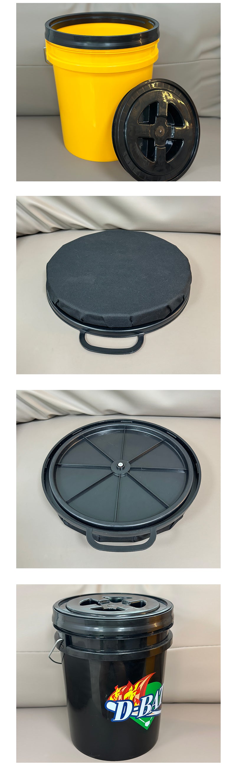 Baseball bucket with soft cushion