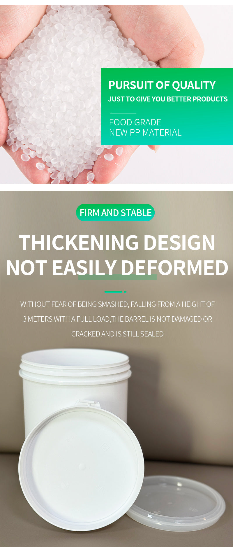 1.2l food/jam/sauce/pills/custom jars with strip lids Jiangsu Pojing Plastid Technology Co. Ltd.