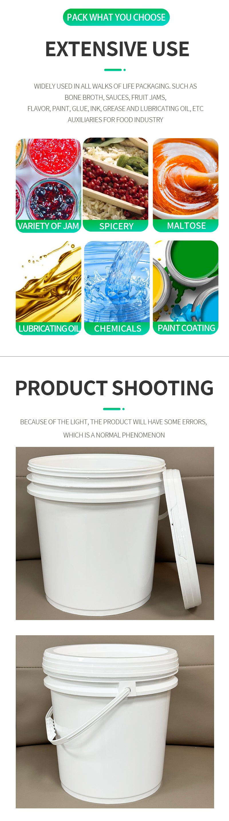 10l plastic barrels with handles