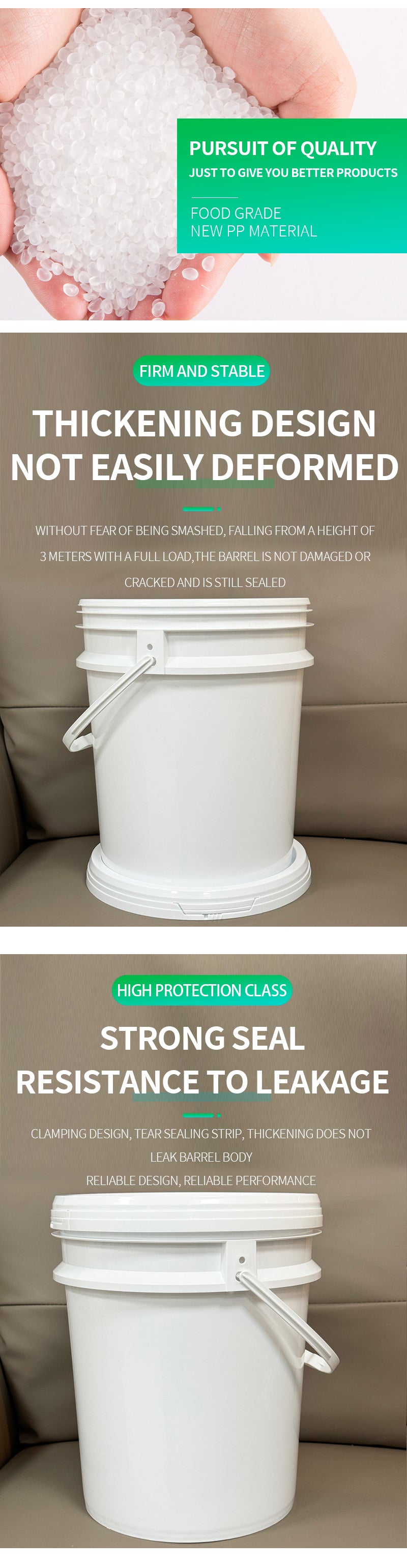 18l paint oil plastic bucket