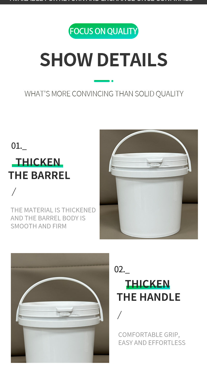 1l plastic buckets with handles