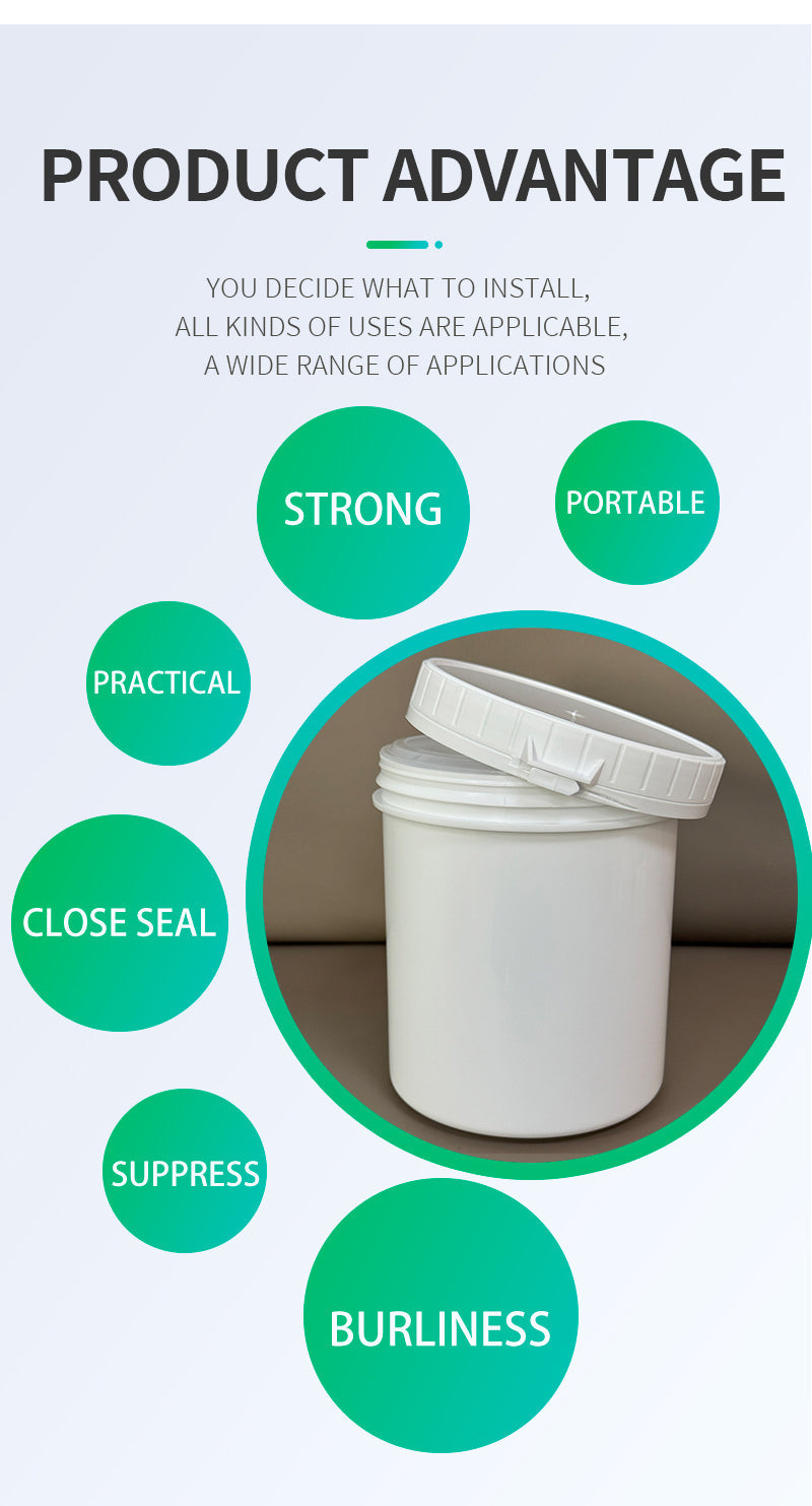 1L Tear-Off Strip Plastic Jar – Food-Grade, Tamper-Evident, Reusable & Ideal for Sauces, Powders, and Skincare Products