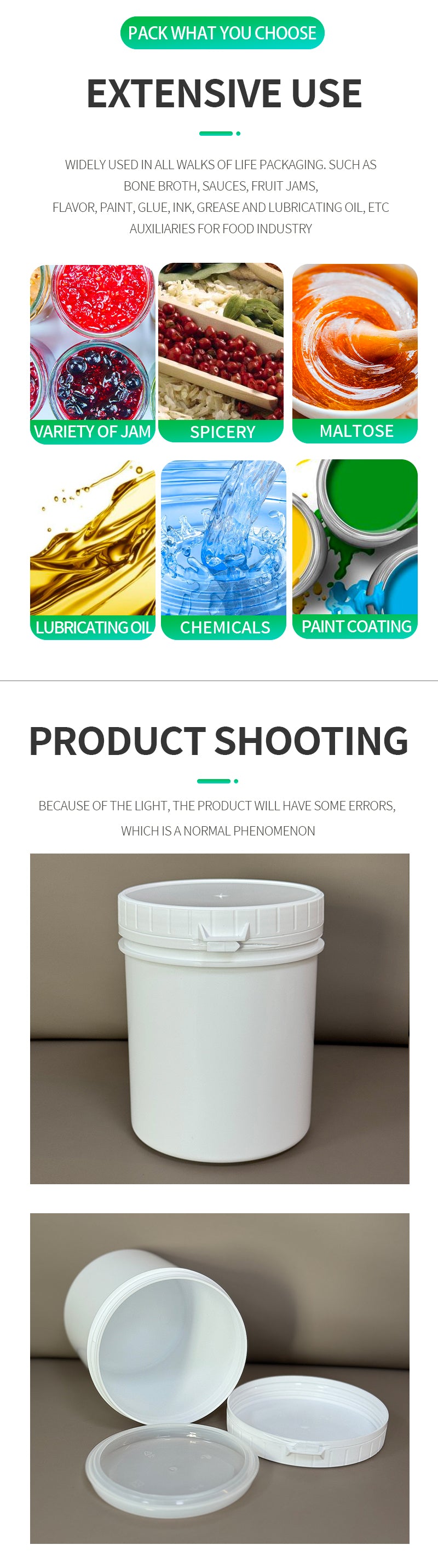 1l powder jars with tear strip