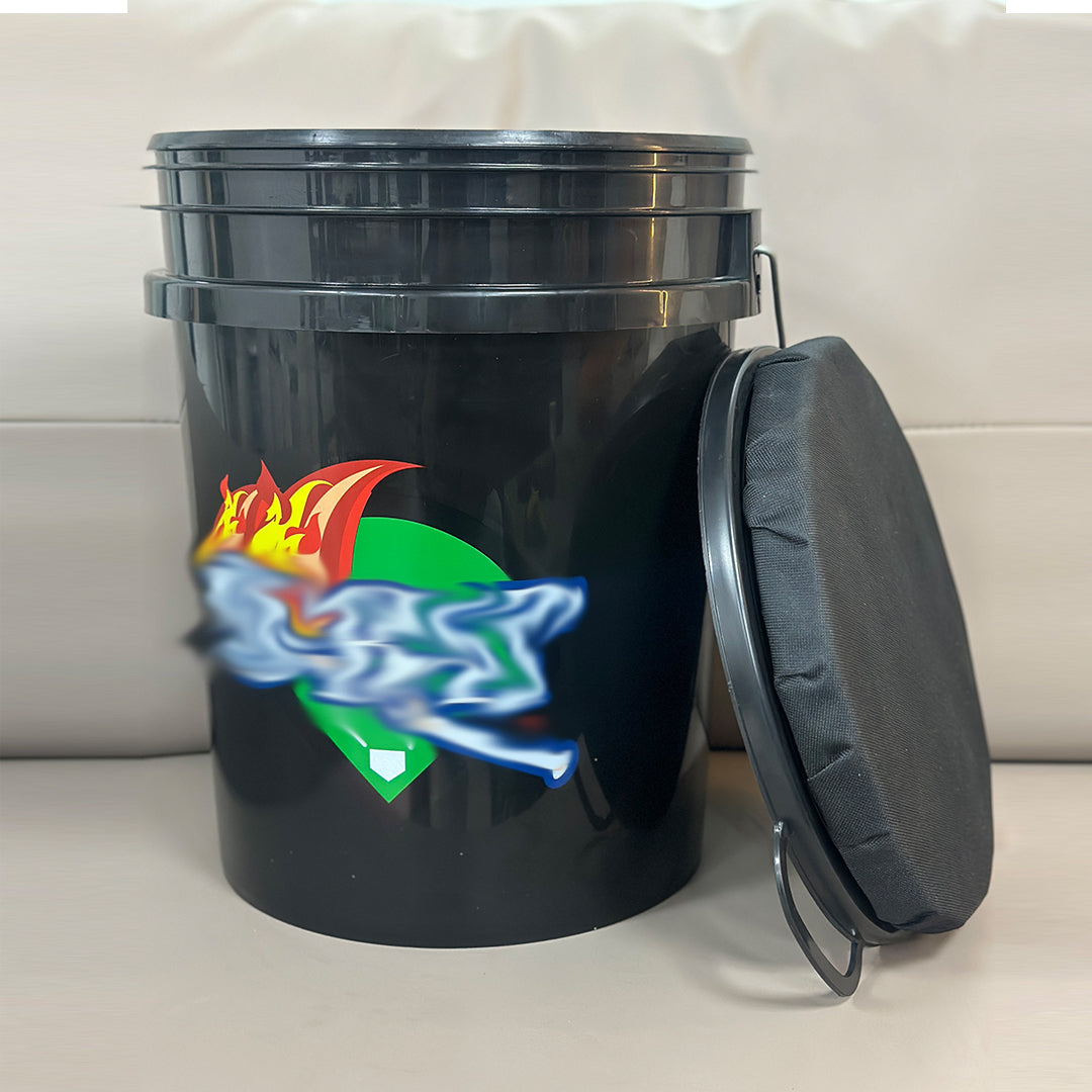 Baseball bucket with soft cushion