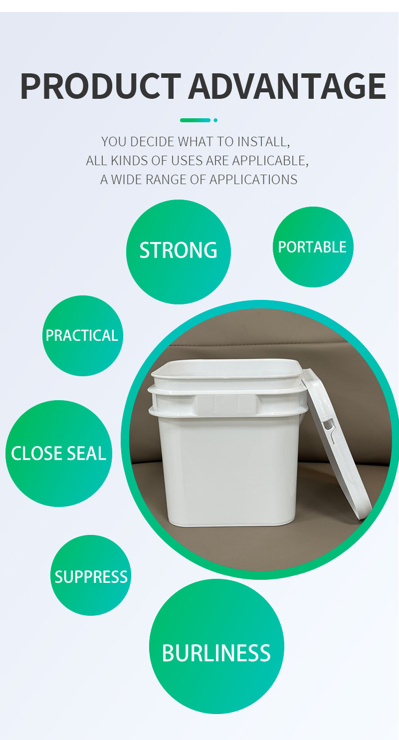 5l Cat litter square plastic barrels