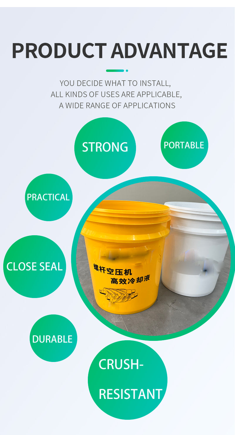 Silk screen print custom/food/paint/lyubricating oil plastic bucket