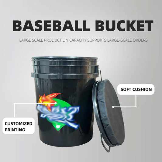 Baseball bucket with soft cushion