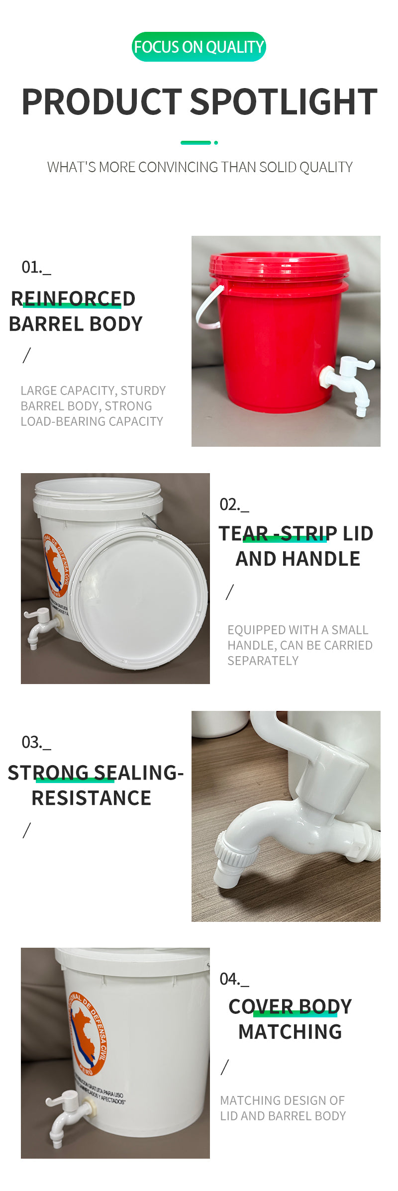 Custom Plastic Bucket With Tape