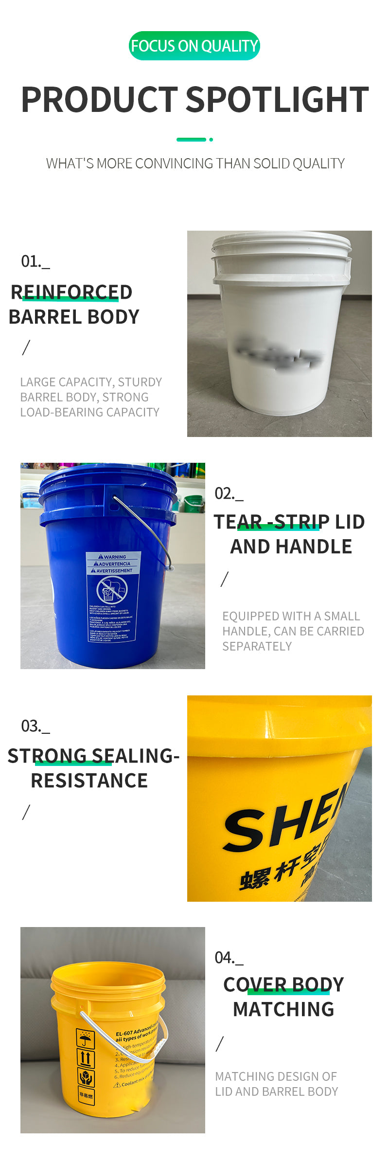 Silk screen print custom/food/paint/lyubricating oil plastic bucket