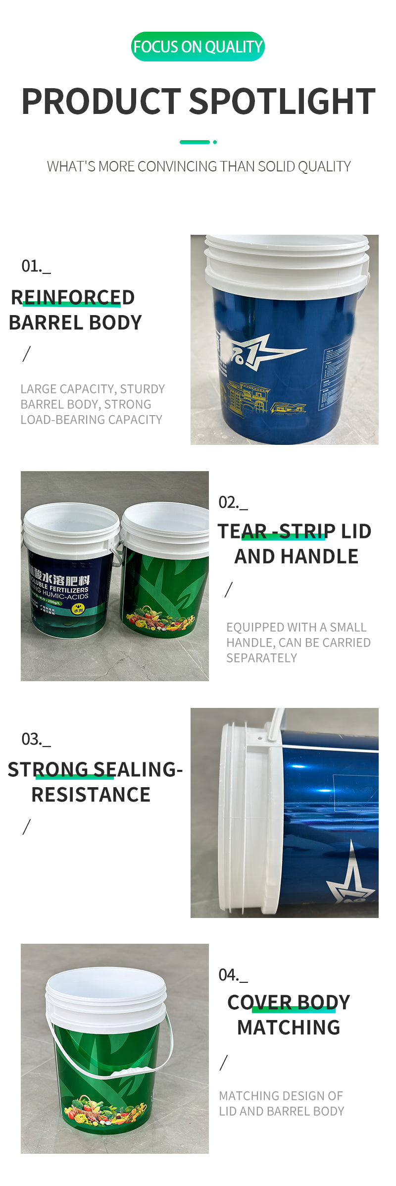 Custom In-Mold Labeled Bucket