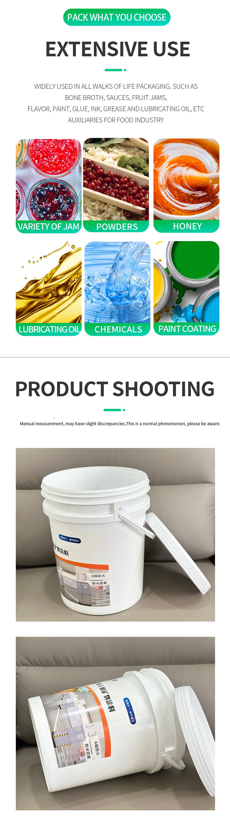 Custom thermal transfer printing bucket