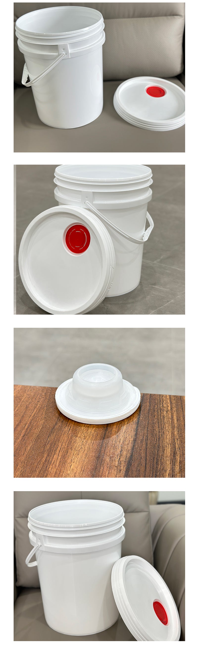 Custom bucket with spout cap