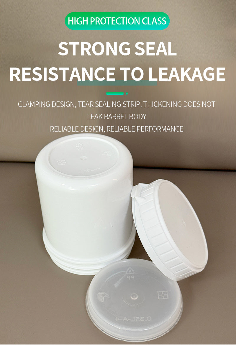 350ml Tear-Off Strip Plastic Jar – Food-Grade, Tamper-Evident & Perfect for Spices, Sauces, and Skincare