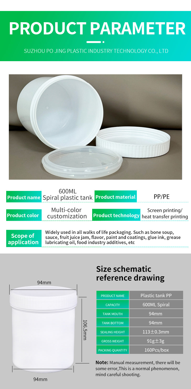 0.6l sauce jars with Screw Lids