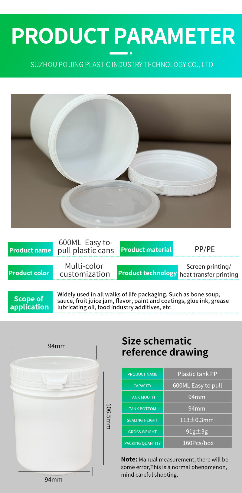 0.6l sauce jars with tear strip lids