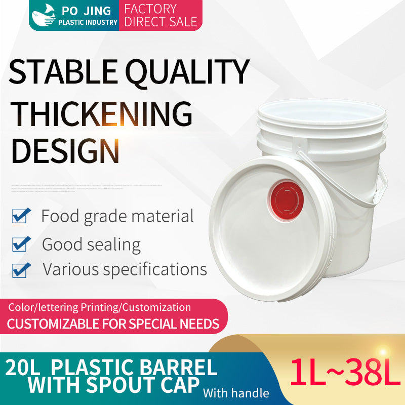 Custom bucket with spout cap